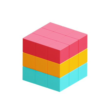 Gráfico de cubo  3D Illustration