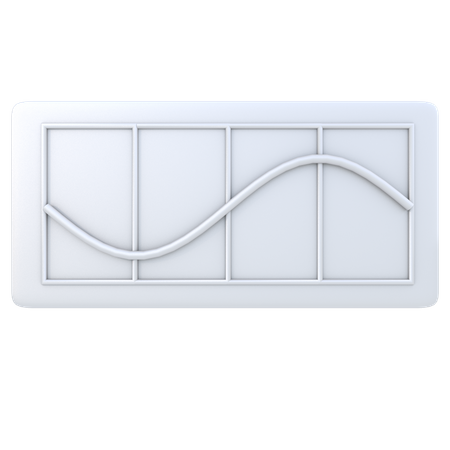 Gráfico de curva  3D Illustration