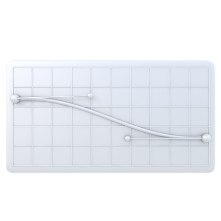 Gráfico de curva  3D Illustration