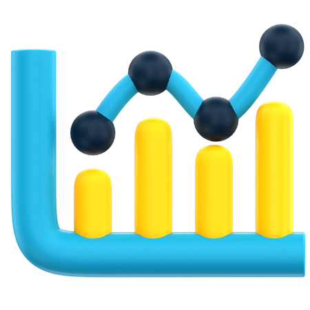 Gráfico de dados  3D Illustration