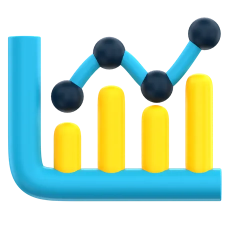 Gráfico de dados  3D Illustration