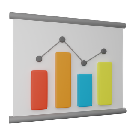 Gráfico de estatística de gráfico de dados  3D Icon