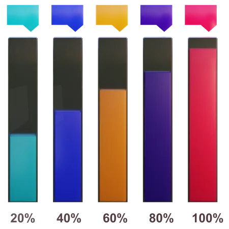 Gráfico de desempenho  3D Icon