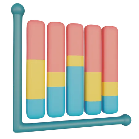 Gráfico de desempenho  3D Illustration