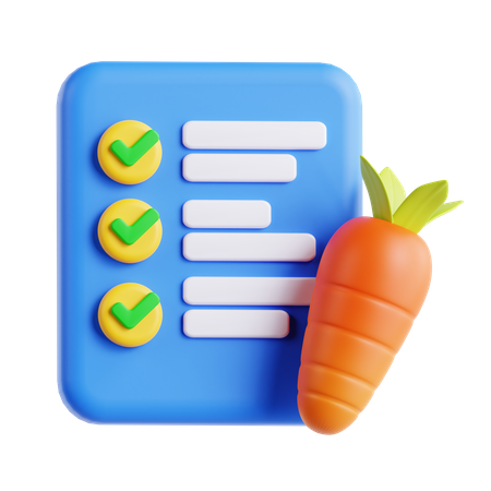 Gráfico de dieta  3D Icon