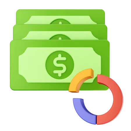 Gráfico de dinero finanzas  3D Icon