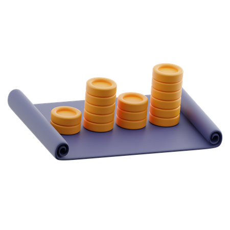 Gráfico de dinheiro  3D Icon