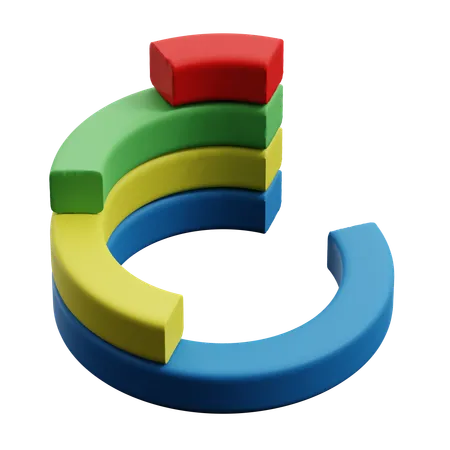 Gráfico de rosca  3D Icon