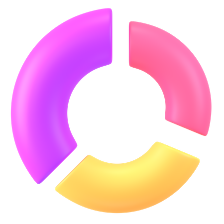 Gráfico de rosca aleatório  3D Icon