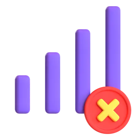 Gráfico de error digital  3D Icon