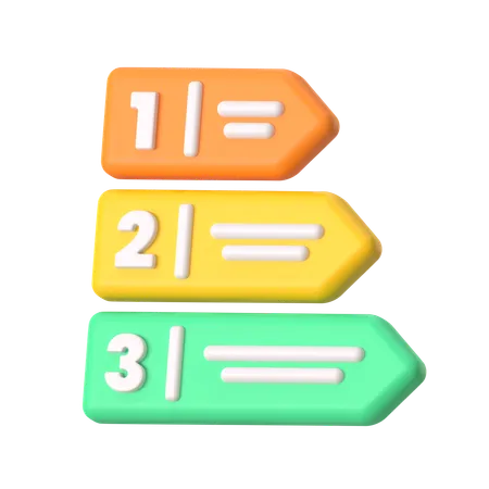 Gráfico de flechas  3D Icon