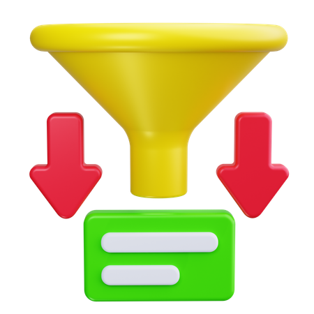 Gráfico de funil  3D Icon
