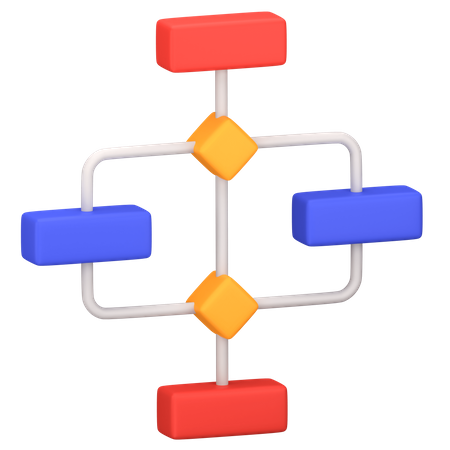 Gráfico de hierarquia  3D Icon