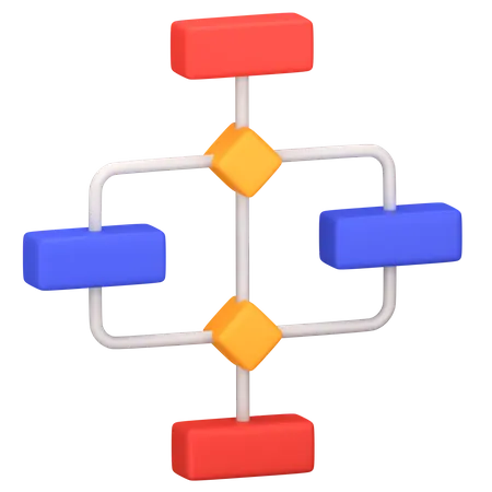 Gráfico de hierarquia  3D Icon