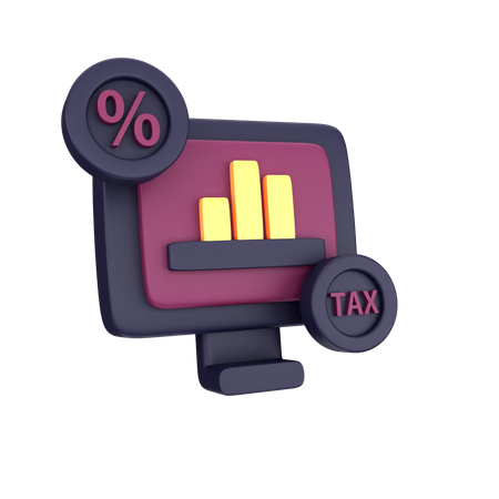 Tabla de impuestos en línea  3D Icon
