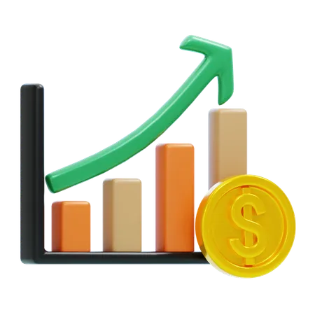 Gráfico de investimento  3D Icon