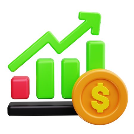 Gráfico de investimento  3D Icon