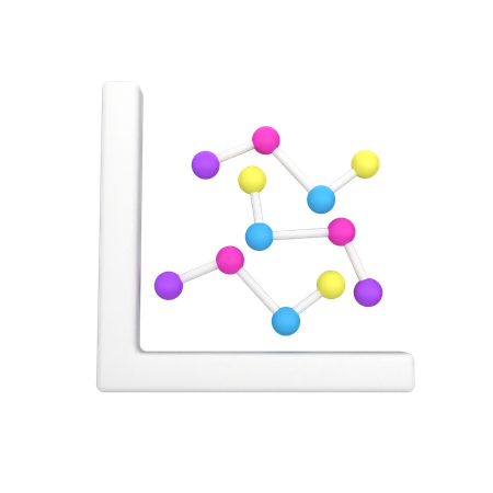 Gráfico de linea  3D Icon