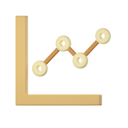 Gráfico de linea  3D Icon