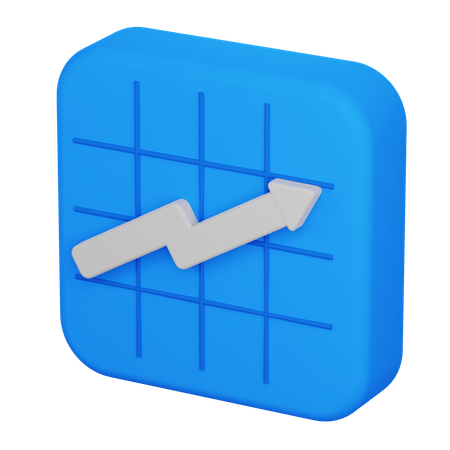 Gráfico de linea  3D Icon