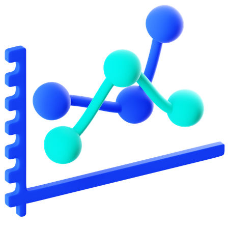 Gráfico de linea  3D Icon