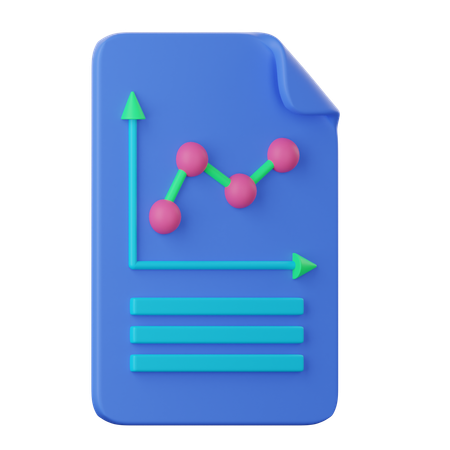 Gráfico de linea  3D Icon