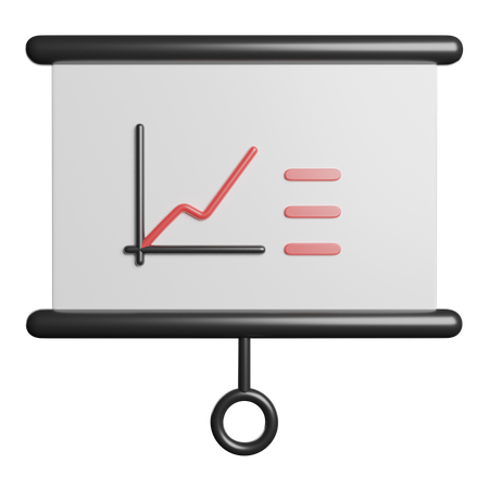 Gráfico de linea  3D Icon