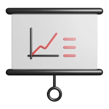 Gráfico de linea  3D Icon