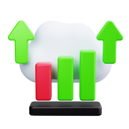 Gráfico de líneas  3D Icon