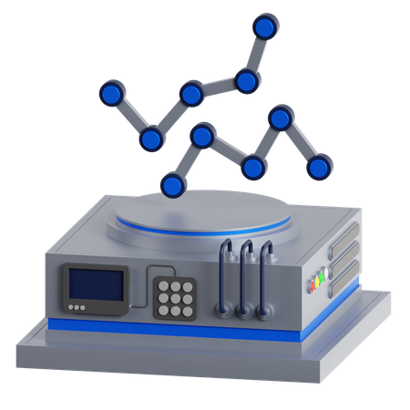 Gráfico de líneas  3D Icon