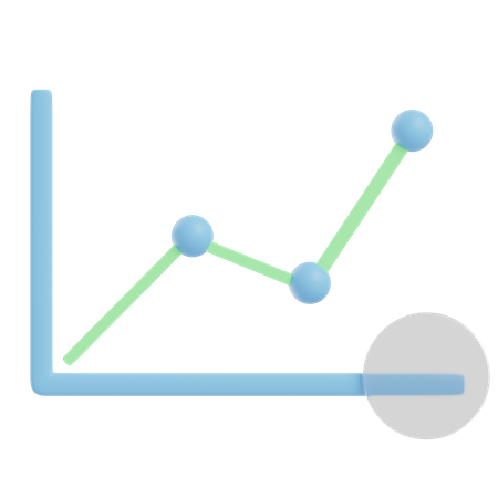 Gráfico de linea  3D Illustration