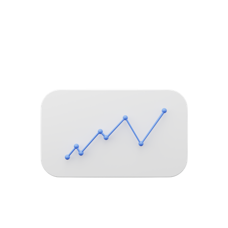 Gráfico de linea  3D Illustration