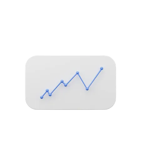 Gráfico de linea  3D Illustration