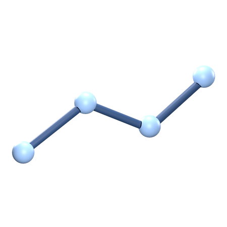 Gráfico de linea  3D Icon