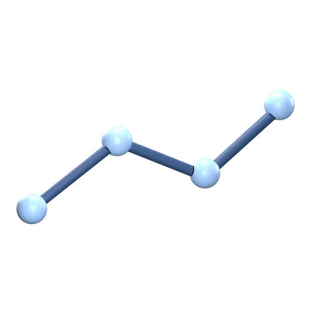 Gráfico de linea  3D Icon