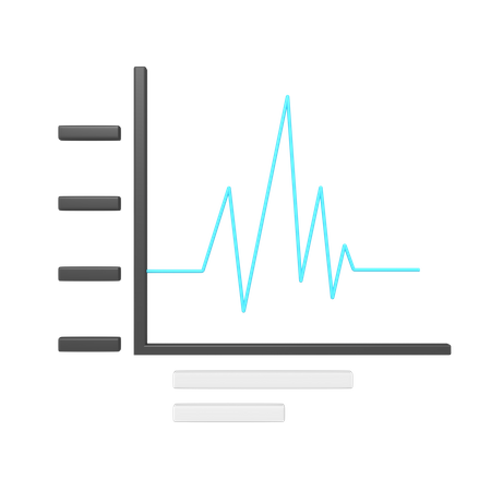 Gráfico de linea  3D Icon