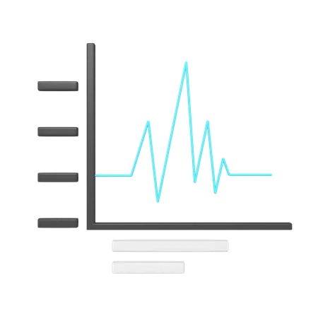 Gráfico de linea  3D Icon