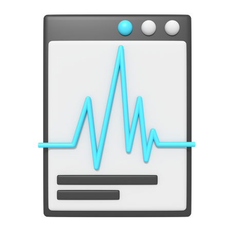 Gráfico de líneas en línea  3D Icon
