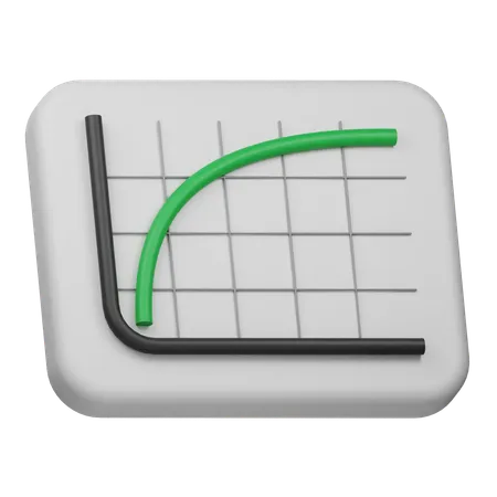 Gráfico de linhas para cima  3D Icon