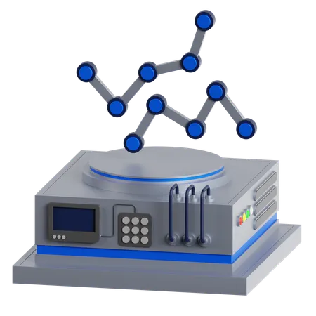 Gráfico de linha  3D Icon