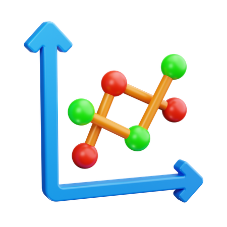 Gráfico de linha  3D Icon