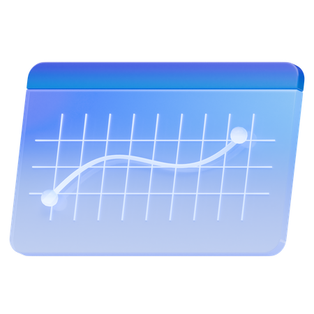 Gráfico de linha  3D Icon