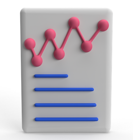 Gráfico de linha  3D Icon