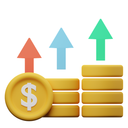 Gráfico de lucro  3D Illustration