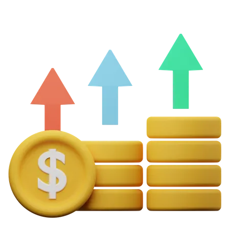 Gráfico de lucro  3D Illustration