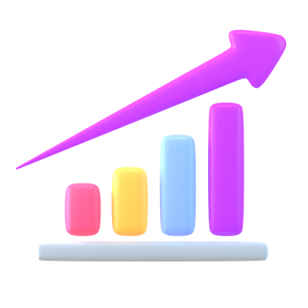 Gráfico de lucro  3D Icon