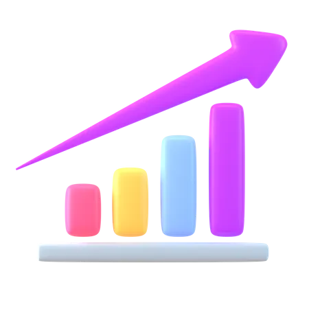 Gráfico de lucro  3D Icon