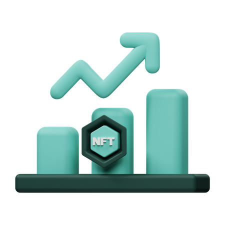 Gráfico de lucro nft  3D Icon