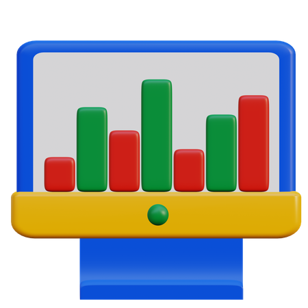 Gráfico de marketing  3D Illustration