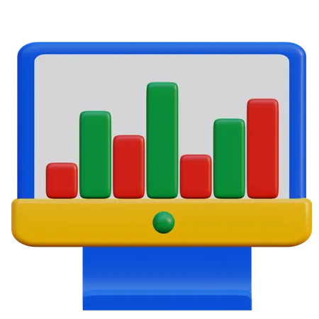 Gráfico de marketing  3D Illustration